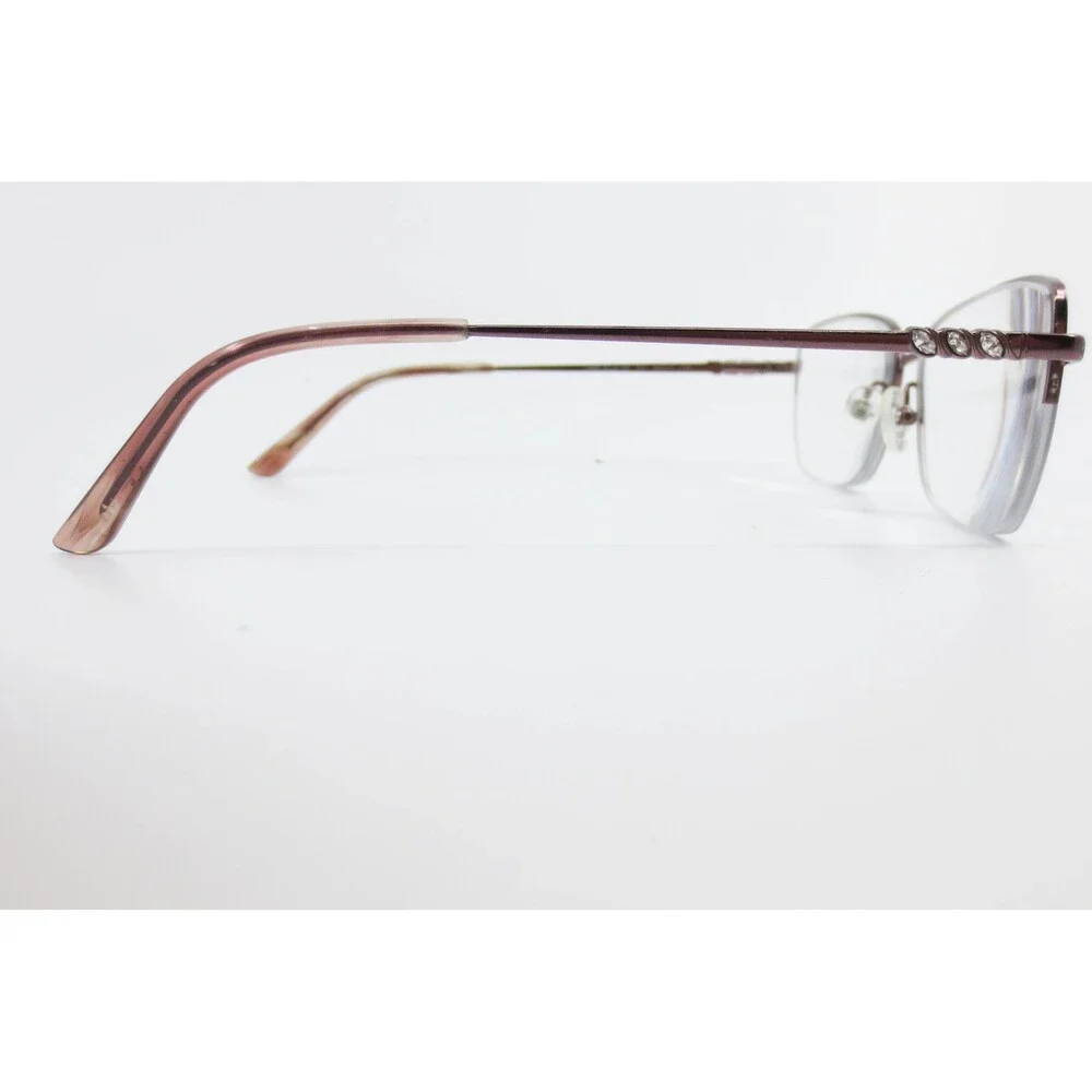 Tres Jolie by Marchon 190 601 Purple Crystal Semi-Rimless Eyeglasses 54-17-140